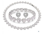 Set Angel din otel inoxidabil cu forma Inima - Shiny Beauty