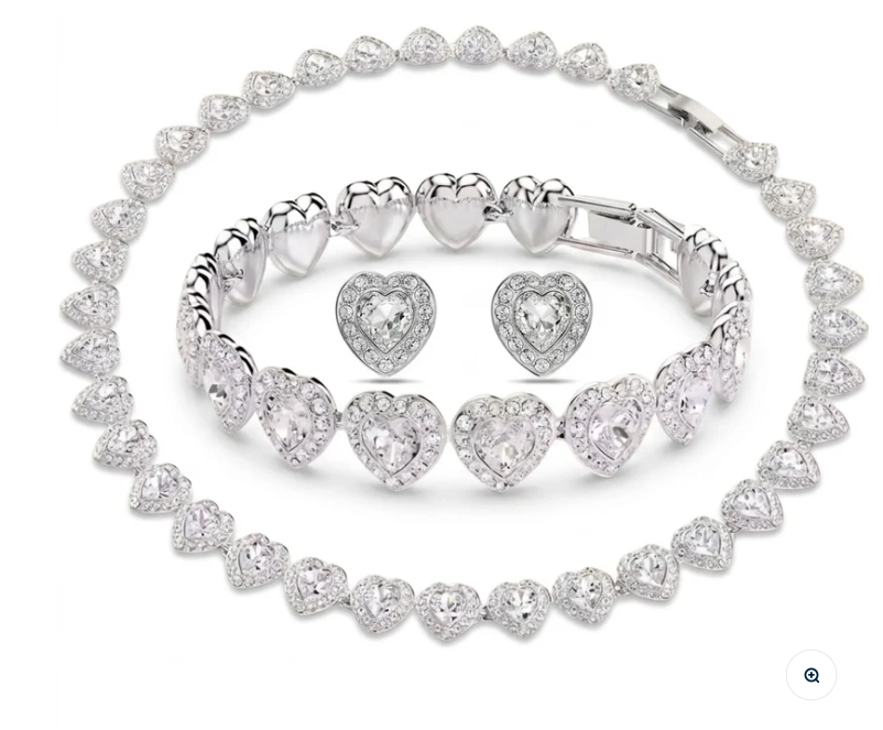 Set Angel din otel inoxidabil cu forma Inima - Shiny Beauty