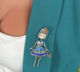 Brosa Lady Fetita cu Fundita - Shiny Beauty