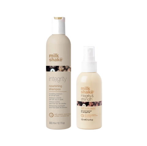 Pachet hidratare si reparare integrity system - sampon 300ml, tratament leave-in 100ml  SET MILK SHAKE - Shiny Beauty