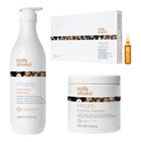 Pachet reparare si hidratare integrity - sampon 1000ml, masca 500ml, fiole 8x10ml  SET MILK SHAKE - Shiny Beauty