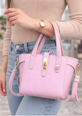 Poseta piele naturala Pink