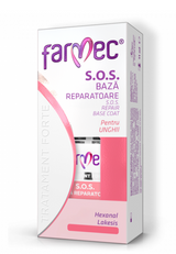 S.O.S Bază Reparatoare cu Hexanal și Lakesis, Farmec Tratament Forte, 11 ml MANICHIURA PRODUS ROMANESC - Shiny Beauty