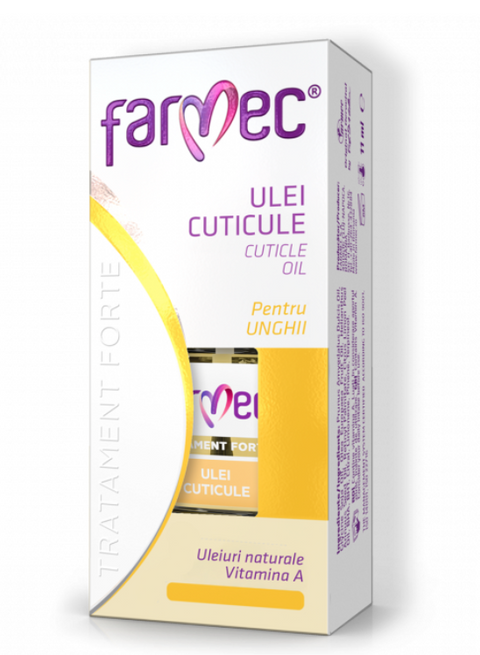 Ulei Cuticule cu Vitamina A și 4 Uleiuri naturale, Farmec Tratament Forte, 11 ml MANICHIURA PRODUS ROMANESC - Shiny Beauty
