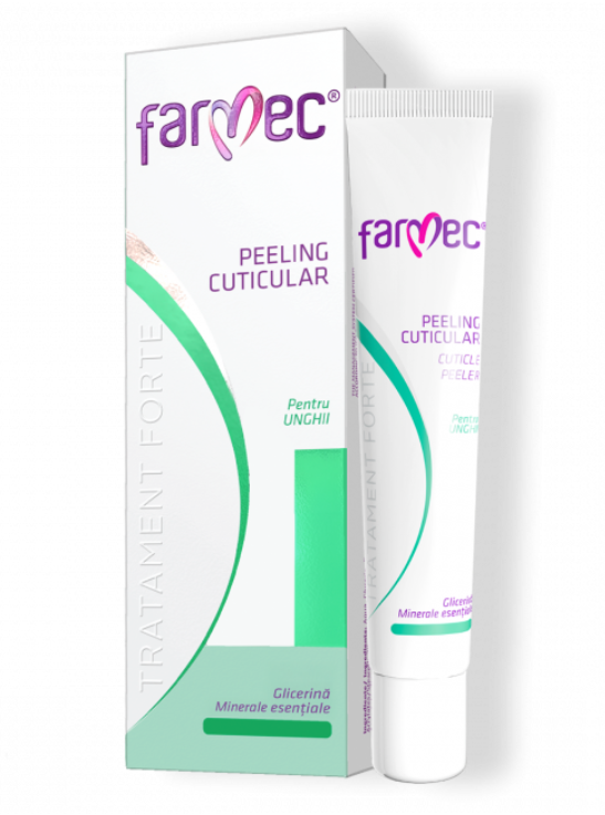 Peeling Cuticular cu Glicerină și Complex Mineral MgCuZn, Farmec Tratament Forte, 15 ml  MANICHIURA PRODUS ROMANESC - Shiny Beauty