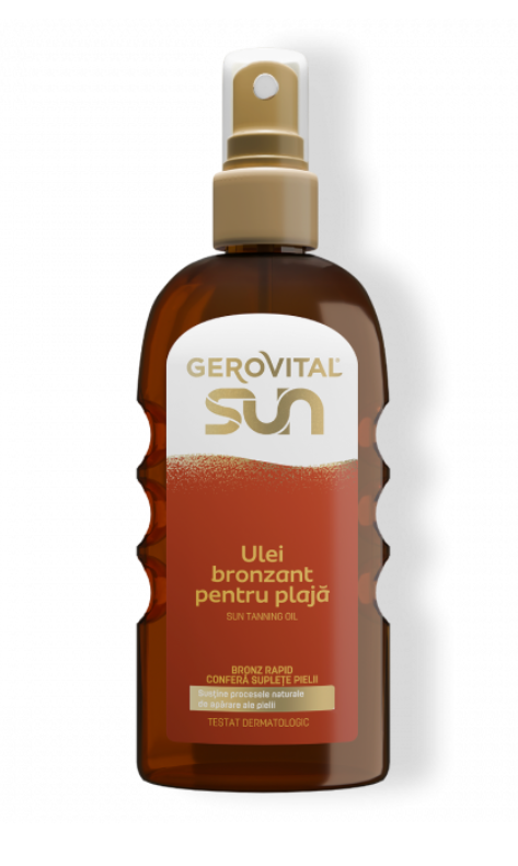 Gerovital Sun Ulei bronzant pentru plaja, 150 ml - Shiny Beauty