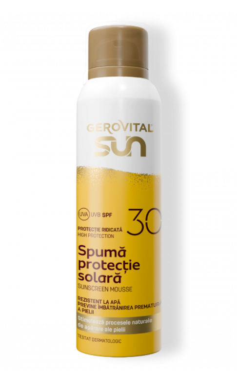 Gerovital Sun, Spumă Protecție Solară SPF 30 , 150 ml - Shiny Beauty