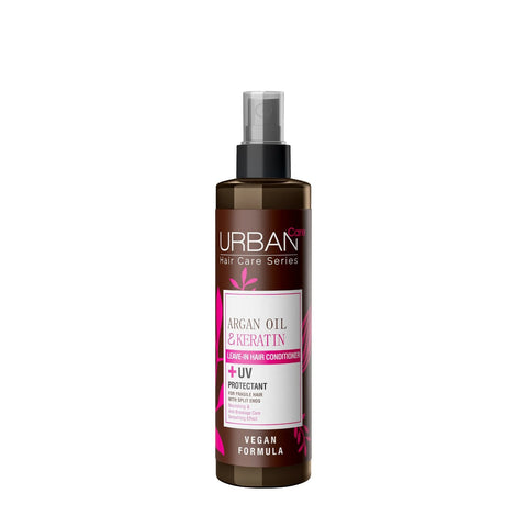 Balsam de păr fără clătire cu ulei de argan și cheratină URBAN