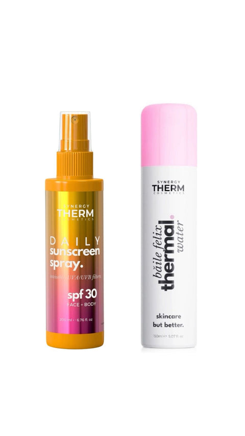 Set Daily Sunscreen Spray SPF 30 +Apa Termala Synergy Therm 150 ml  SET CADOU SYNERGY THERM