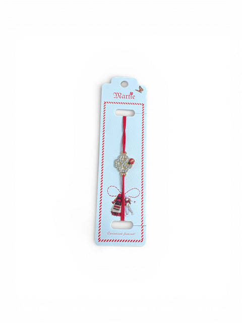 Martisor bratara clasic trifoi cu buburuza - Shiny Beauty