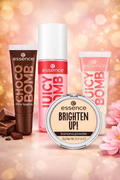 Set de 2 Juicy Bomb, pudra Essence, Juicy Mist Cherry crumble - Shiny Beauty