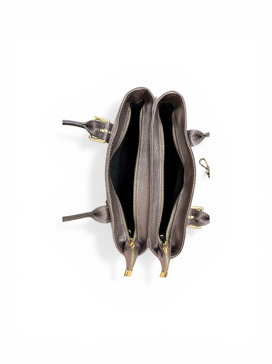 Poseta piele naturala culoare maro - Shiny Beauty