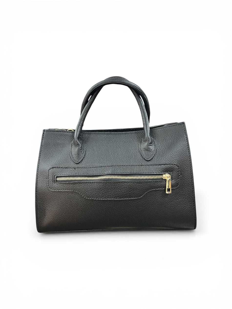 Poseta piele naturala Black - Shiny Beauty