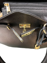 Poseta piele naturala Black - Shiny Beauty