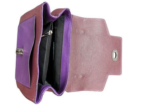 Poseta piele naturala Violet - Shiny Beauty