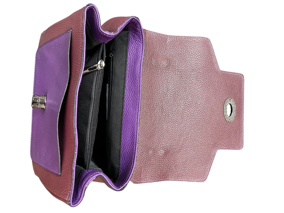 Poseta piele naturala Violet - Shiny Beauty