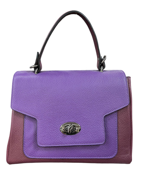 Poseta piele naturala Violet - Shiny Beauty