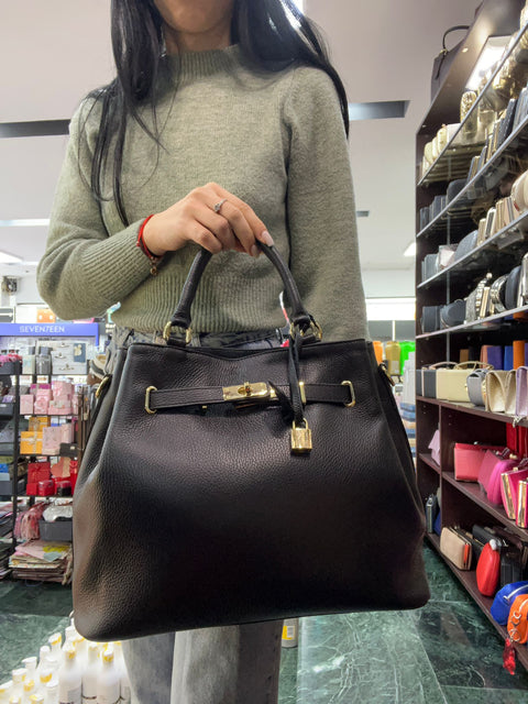 Poseta piele naturala Black - Shiny Beauty