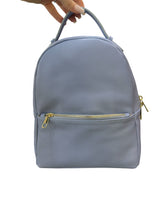 Poseta piele naturala Rucsac baby blue - Shiny Beauty