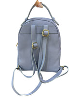 Poseta piele naturala Rucsac baby blue - Shiny Beauty
