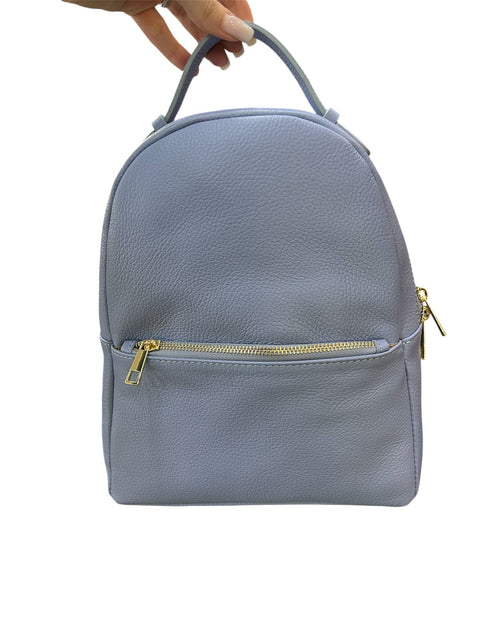 Poseta piele naturala Rucsac baby blue - Shiny Beauty