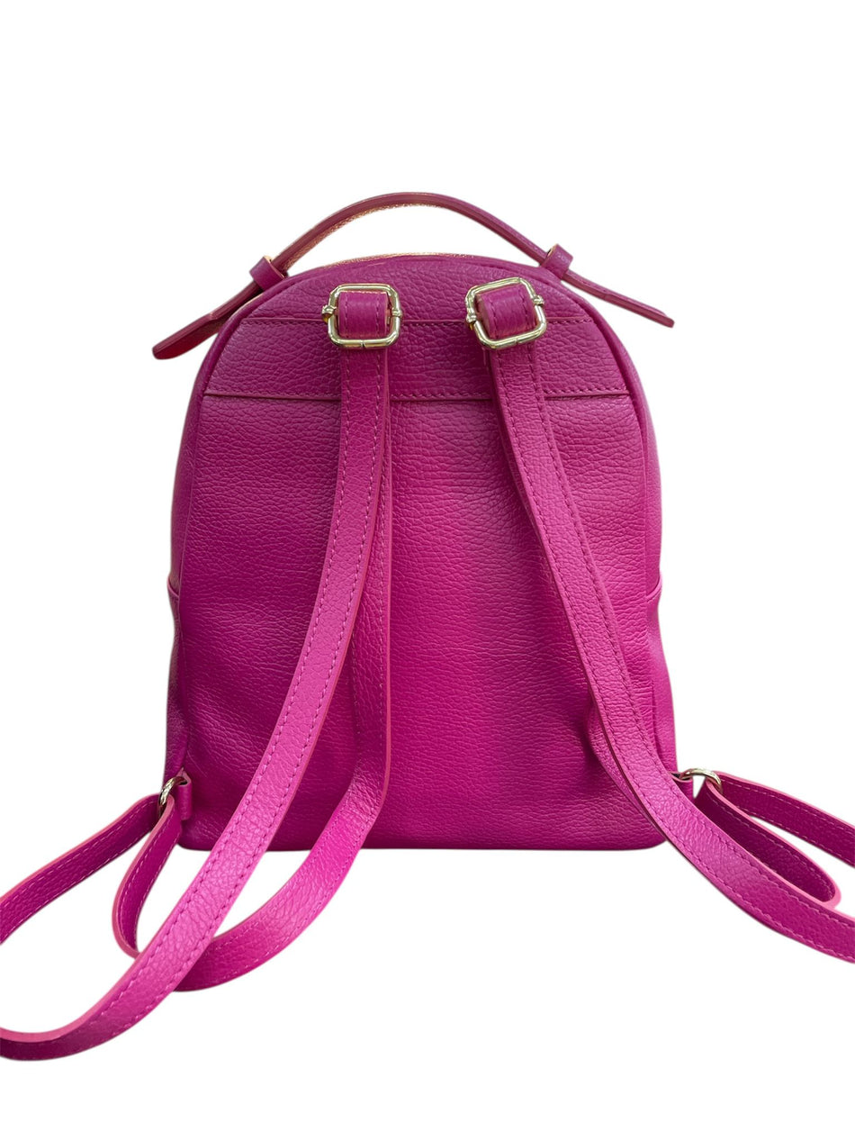 Poseta piele naturala Rucsac Fucsia - Shiny Beauty