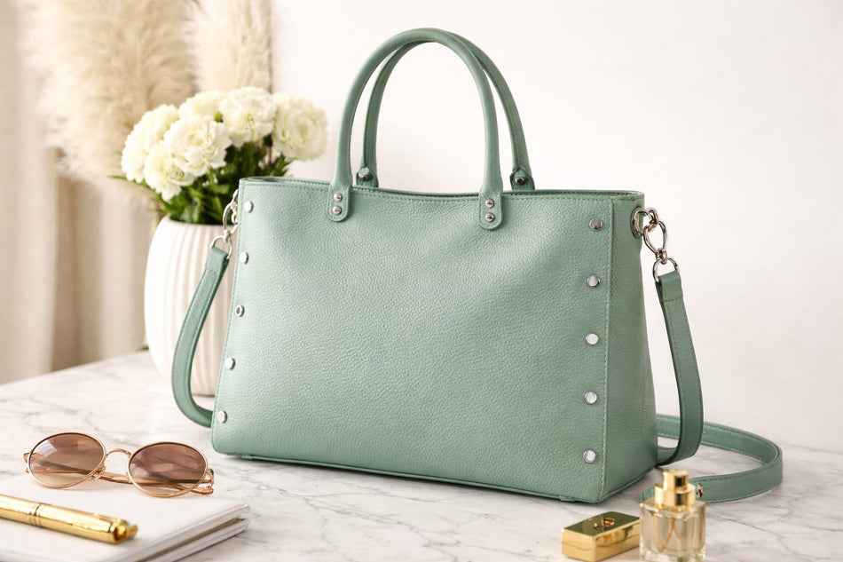 Poseta piele naturala Menta - Shiny Beauty