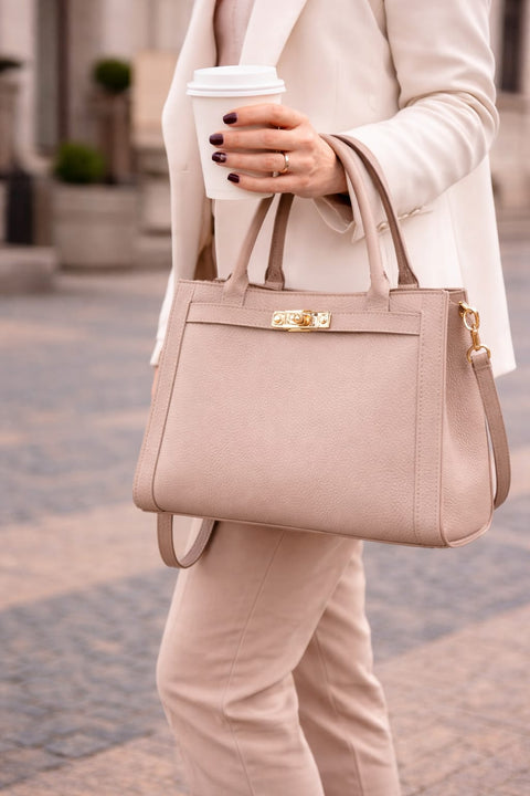 Poseta piele naturala Bej-Nude - Shiny Beauty