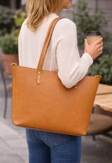 Poseta piele naturala Camel - Shiny Beauty
