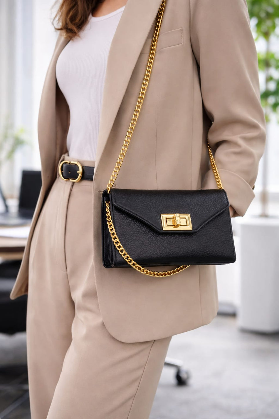 Poseta piele naturala Negru - Shiny Beauty