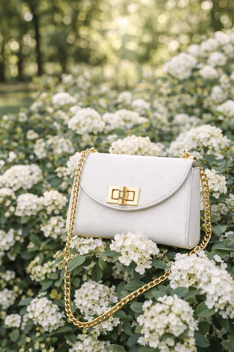 Poseta piele naturala White - Shiny Beauty
