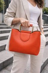 Poseta piele naturala Orange - Shiny Beauty