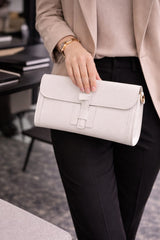 Poseta piele naturala White