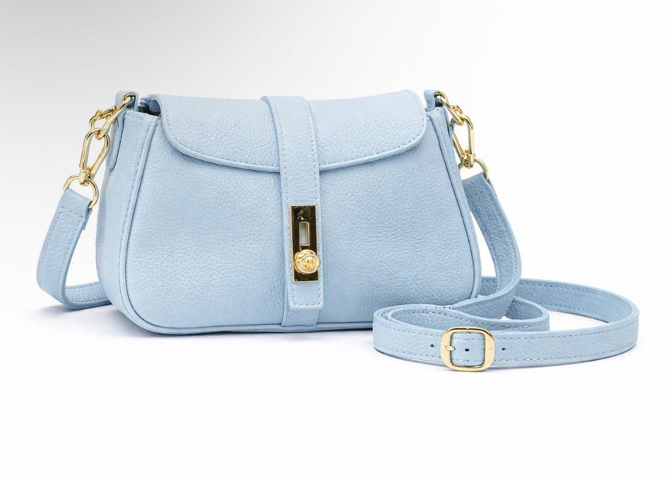 Poseta piele naturala Blue - Shiny Beauty