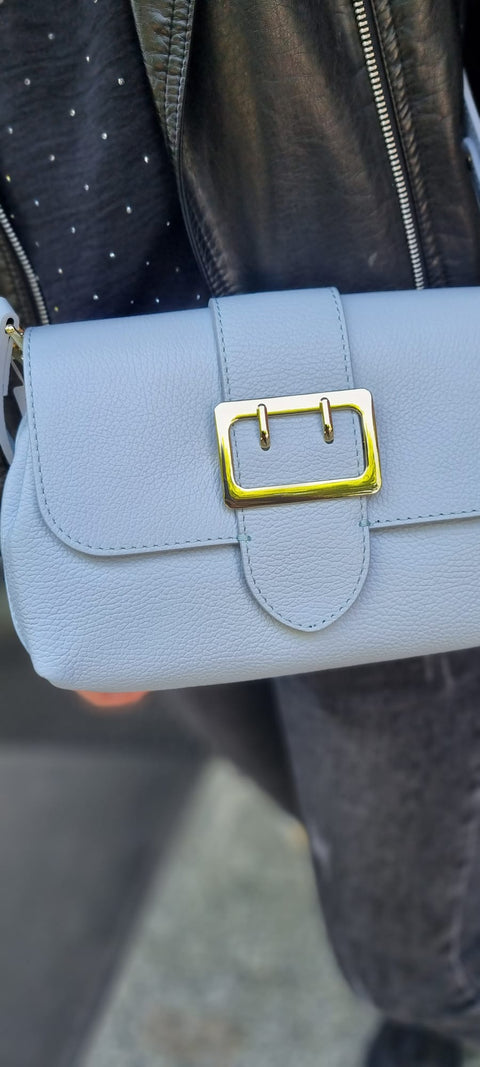 Poseta piele naturala Baby Blue 5642 - Shiny Beauty