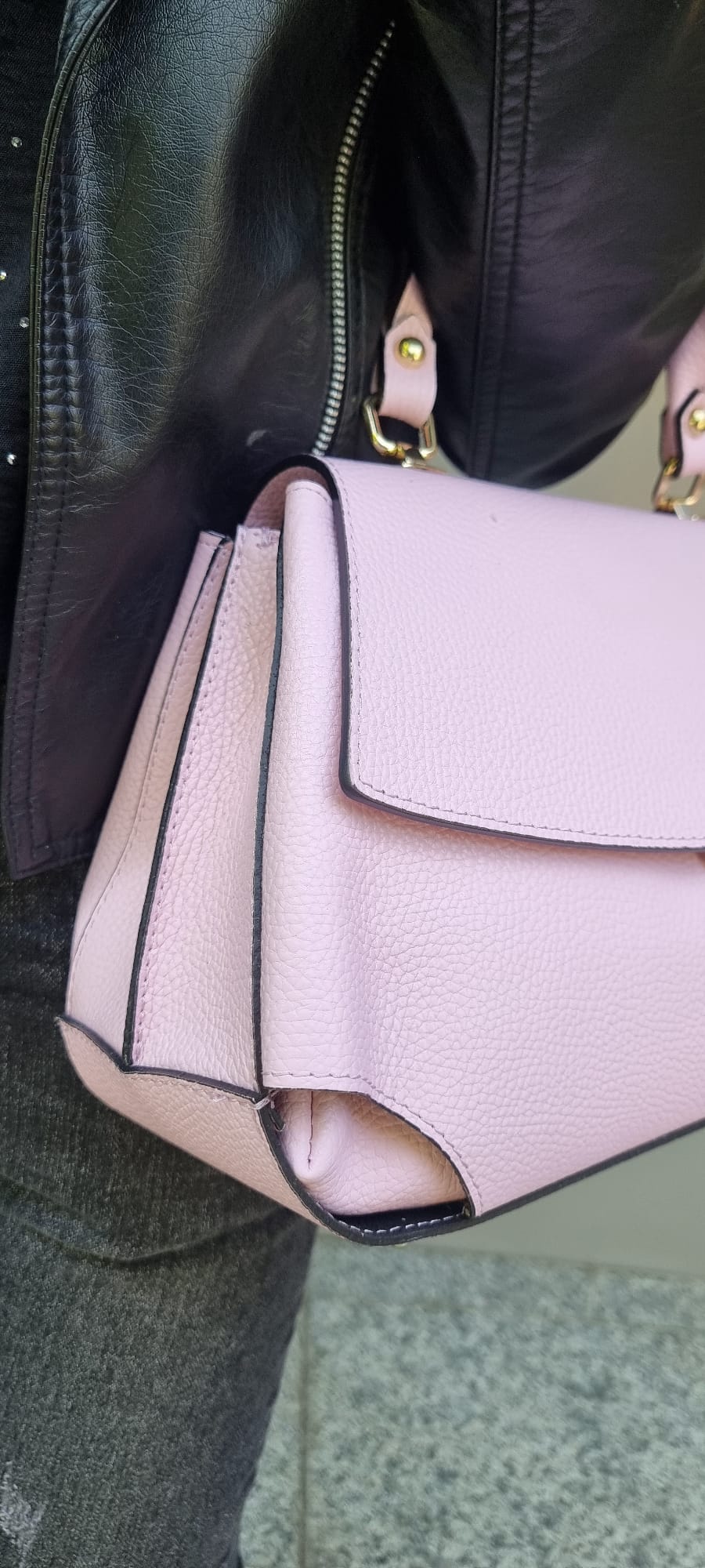 Poseta piele naturala  roz candy 76 - Shiny Beauty