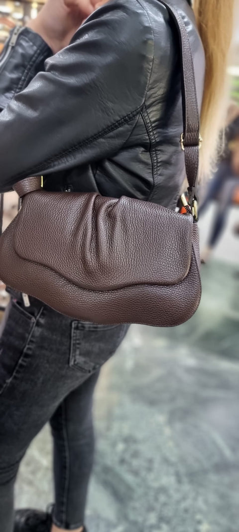 Poseta piele naturala marime medie 5726 - Shiny Beauty