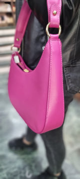 Poseta piele naturala marime medie 6735 - Shiny Beauty