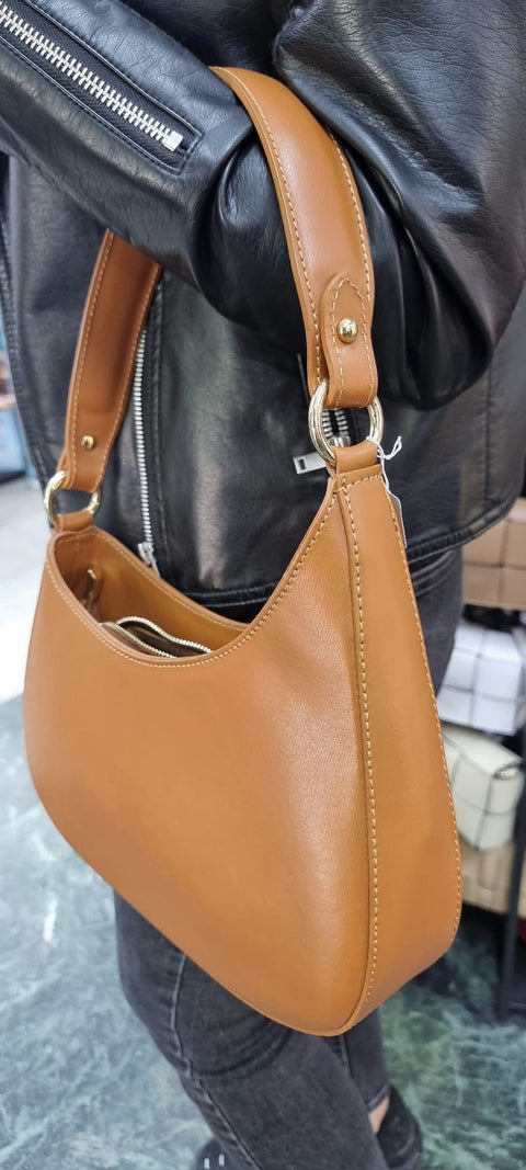 Poseta piele naturala marime medie 6736 - Shiny Beauty