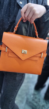 Poseta piele naturala marime medie 7543 - Shiny Beauty