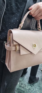 Poseta piele naturala marime medie 7544 - Shiny Beauty
