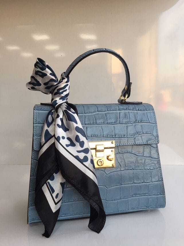 Poseta piele naturala  1299 BLUE