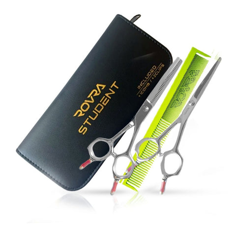 Set foarfece ROVRA Student series 5.5 inch cu pieptene si clipsuri ACCESORIU FRIZERIE