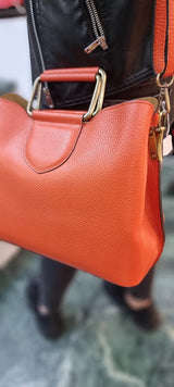 Poseta piele naturala Orange - Shiny Beauty