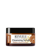 Crema corp Revuele Exfoliant pentru corp, Vegan & Balance, cu extract de bumbac si monoi, 150 ml