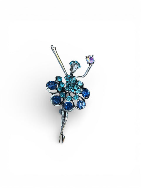 Brosa din aliaj si cristale zirconiu br12