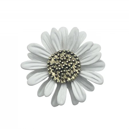 Brosa din aliaj aurie V8 floare color