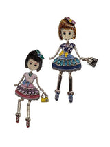 Brosa Lady Fetita cu Fundita - Shiny Beauty