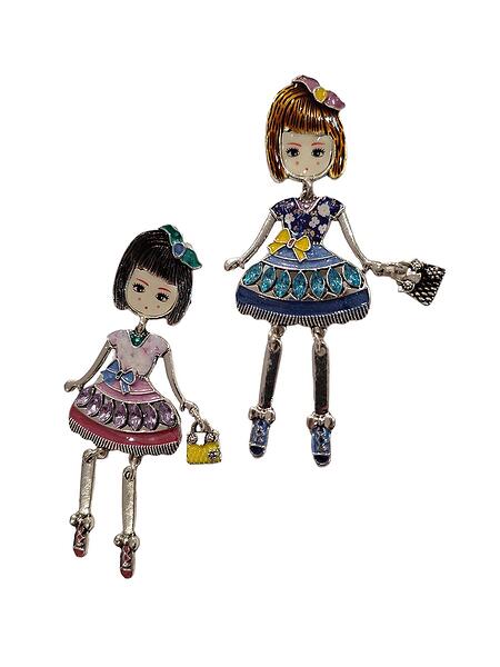 Brosa Lady Fetita cu Fundita - Shiny Beauty