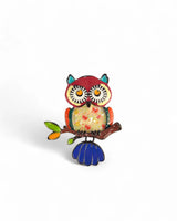 Brosa din aliaj color bufnita v19